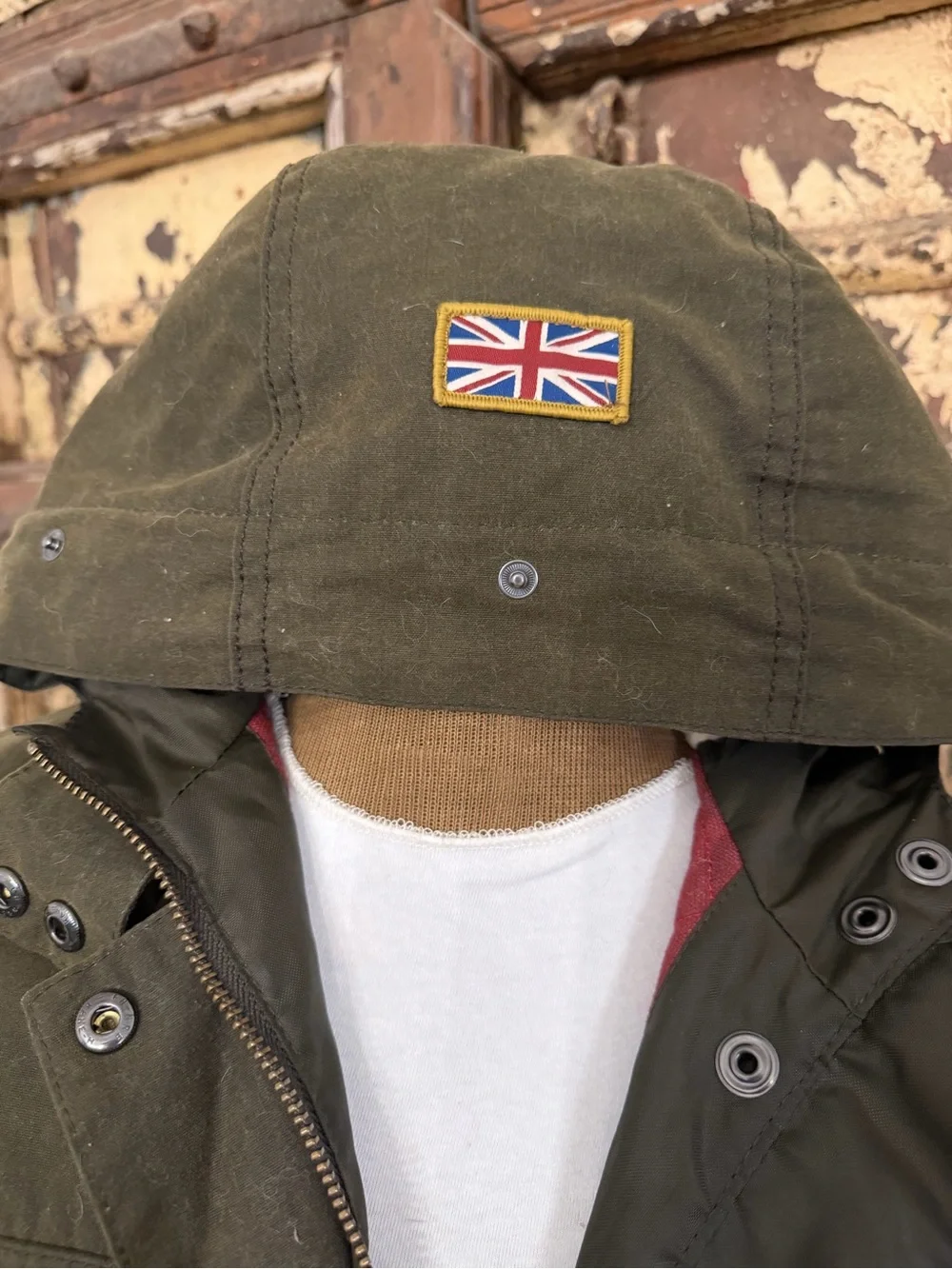 Women’s Barbour Olive Green Hooded Field Jacket size 4 - style Brighton Parka